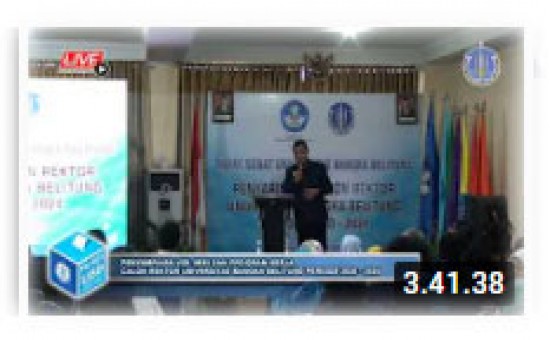 Video Penyampaian VISI, MISI dan Program Kerja Calon Rektor Universitas Bangka Belitung Periode 2020 - 2024