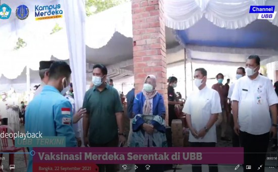 Video Vaksinasi Merdeka Serentak di Universitas Bangka Belitung